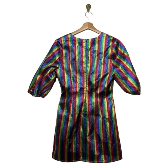 NWOT REVOLVE LOVERS & FRIENDS Frida Mini Dress Rainbow S - Picture 9 of 11